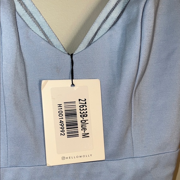 Hello Molly Light Blue Mini Dress - Picture 5 of 5